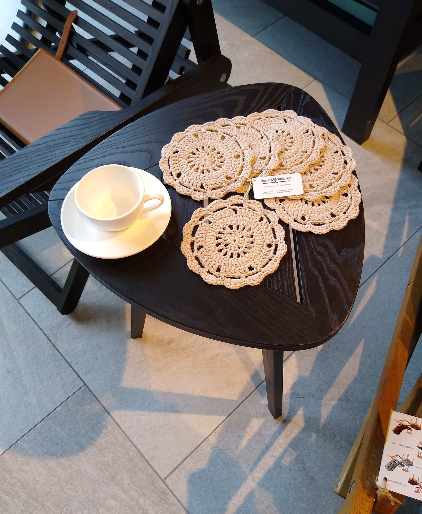 🍽️ N°8 Crochet Coasters - DecorWithTaste