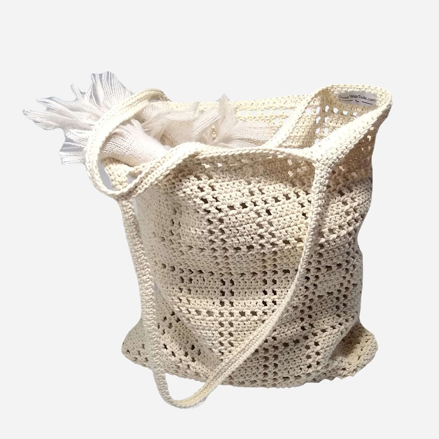 🛍️ N°48 Crochet Tote Bag - DecorWithTaste