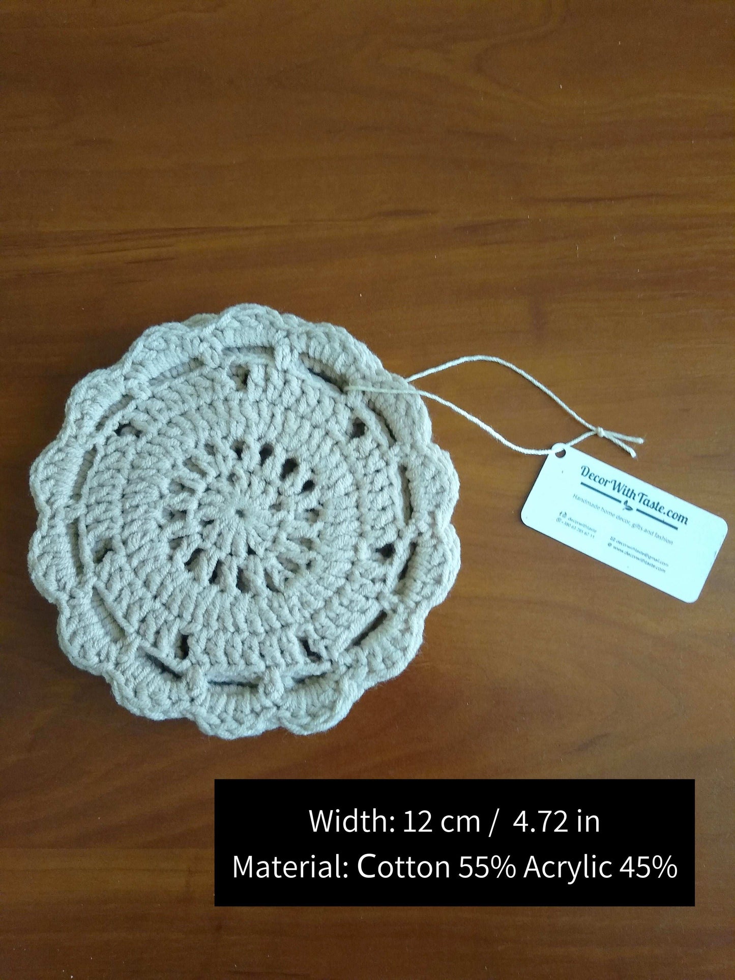 🍽️ N°8 Crochet Coasters - DecorWithTaste