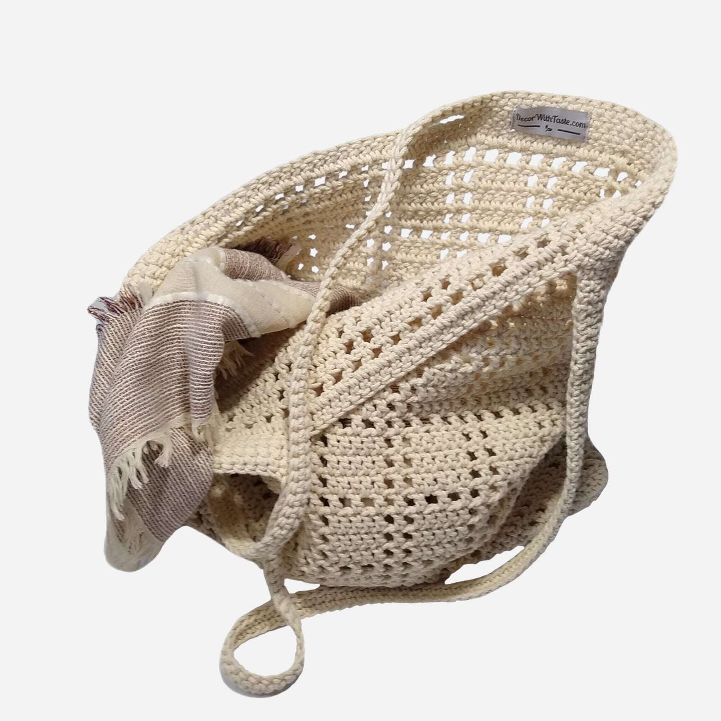 🛍️ N°48 Crochet Tote Bag - DecorWithTaste