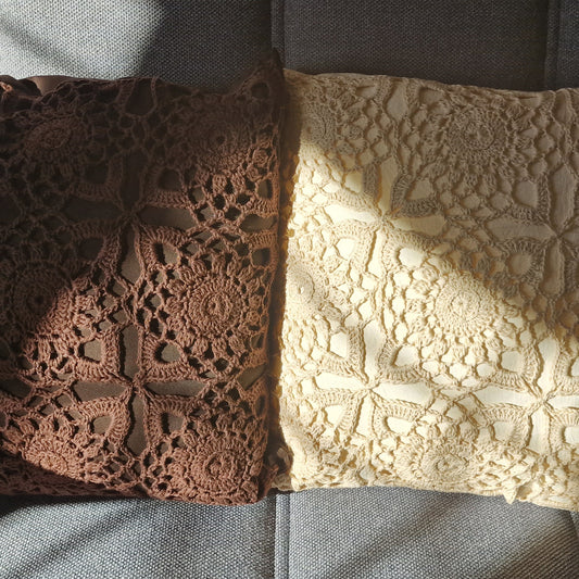 ⬜ N°128 Crochet Pillow Cover