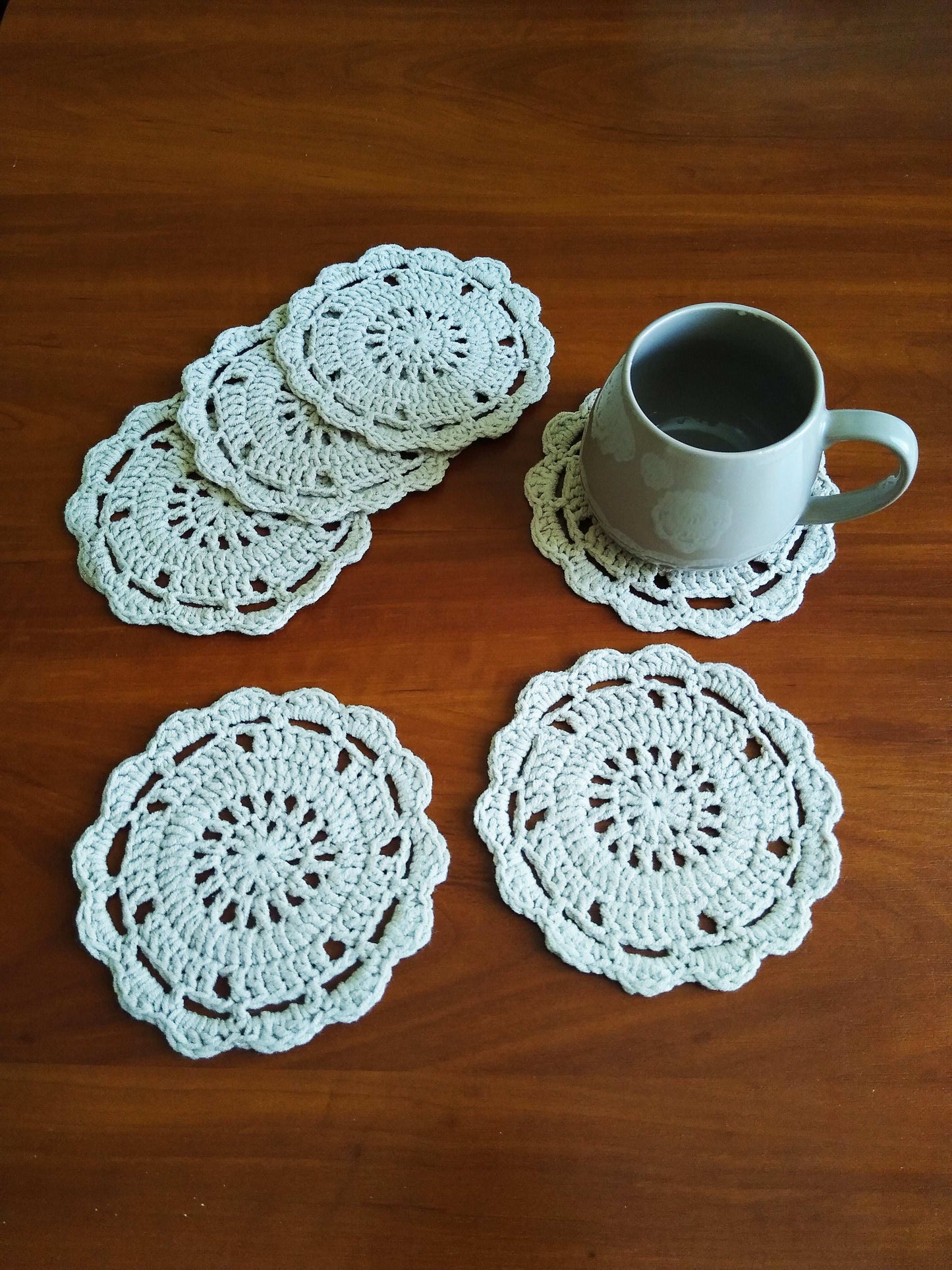 🍽️ N°8 Crochet Coasters - DecorWithTaste