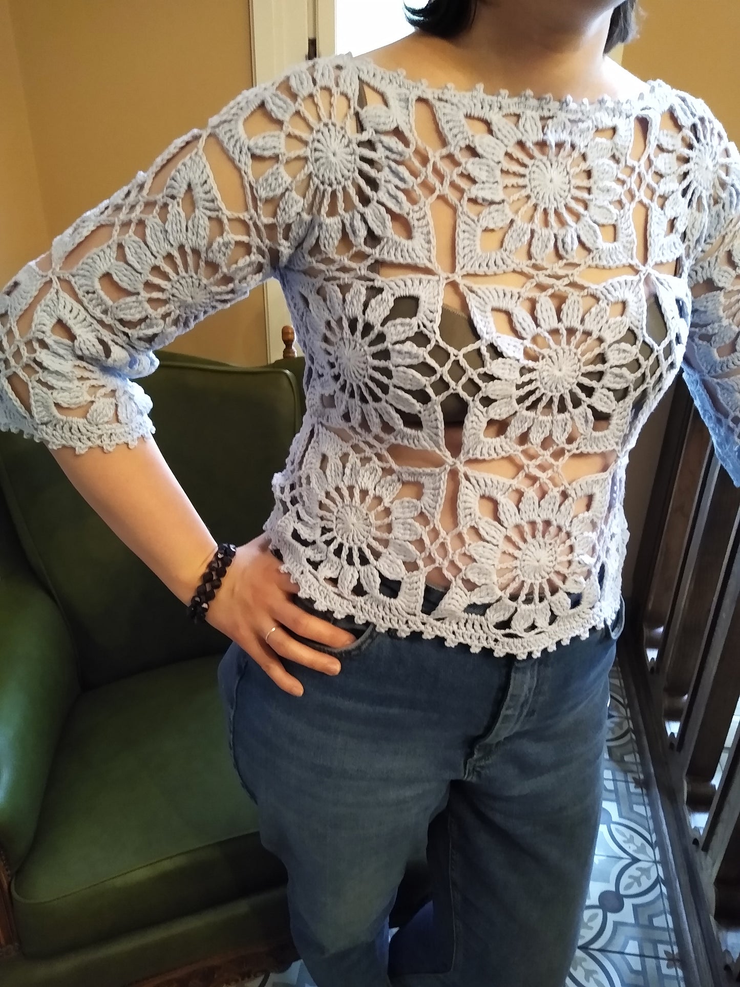 👚 N°124 Crochet Blouse