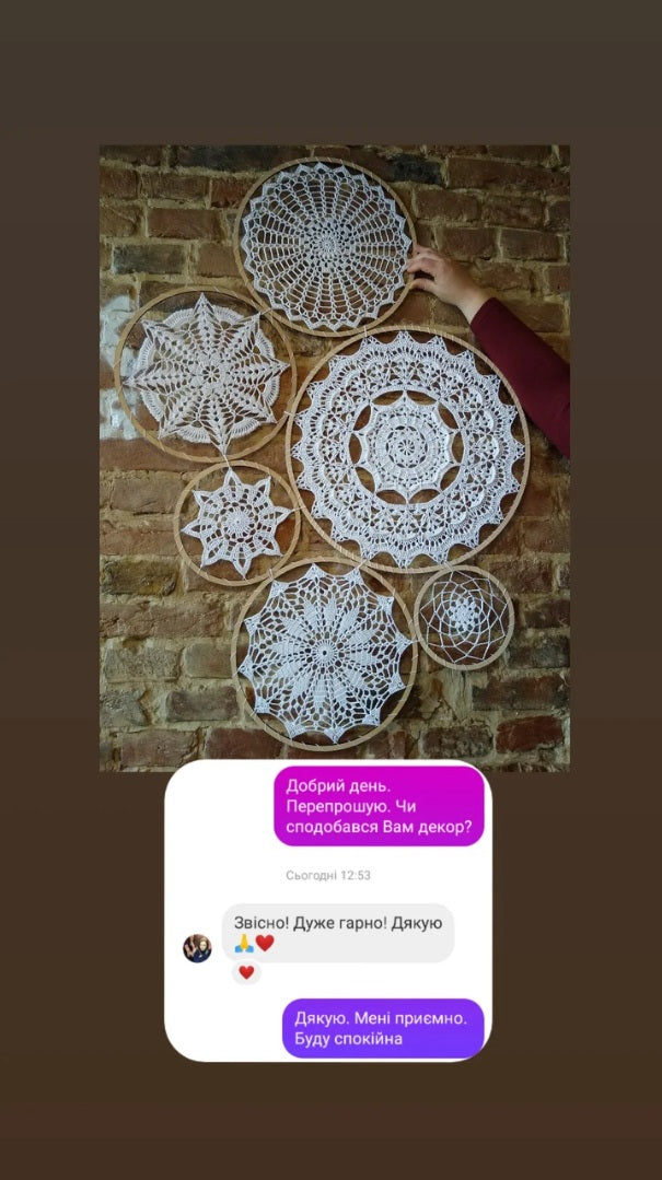 🧱 N°137 Crochet Doily Wall Decor
