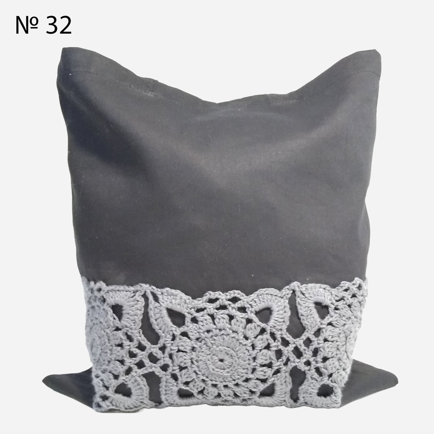 🛍️ N°32 Shopper Bag with Crochet Print - DecorWithTaste