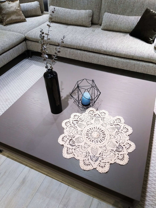 🍽️ N°10 Crochet Textured Doily - DecorWithTaste