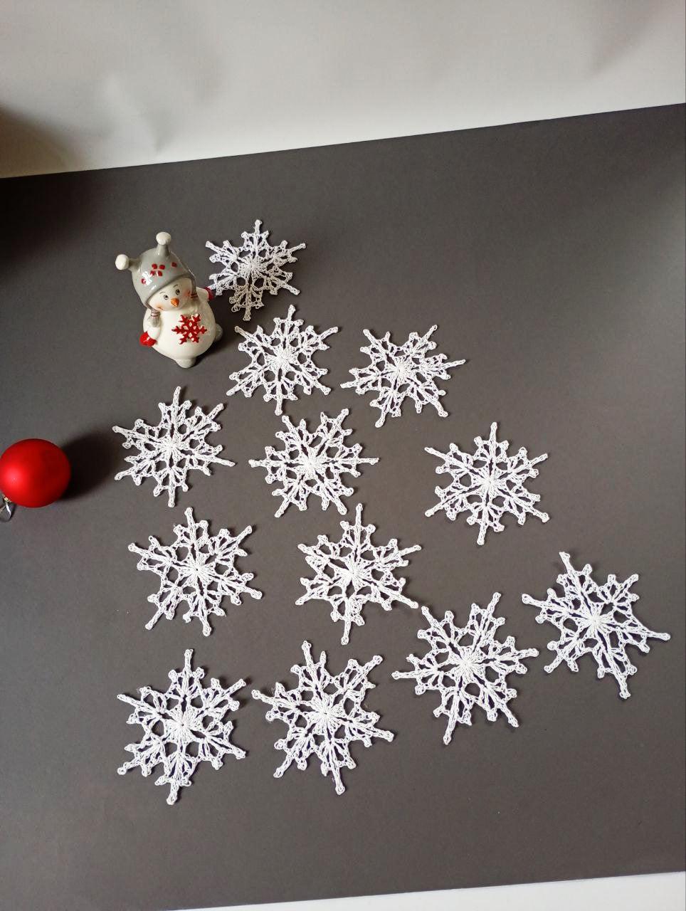 ❄️ №22 Набір в'язаних гачком сніжинок