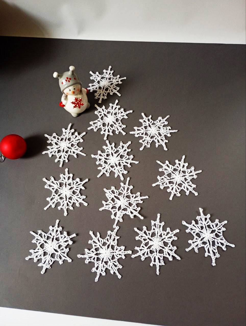 ❄️ №22 Набір в'язаних гачком сніжинок