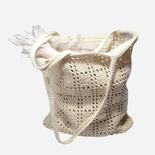 🛍️ N°48 Crochet Tote Bag - DecorWithTaste