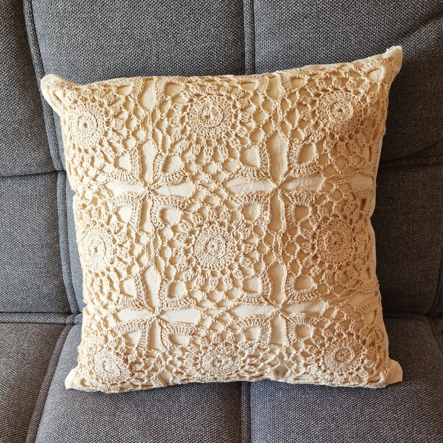 ⬜ N°128 Crochet Pillow Cover