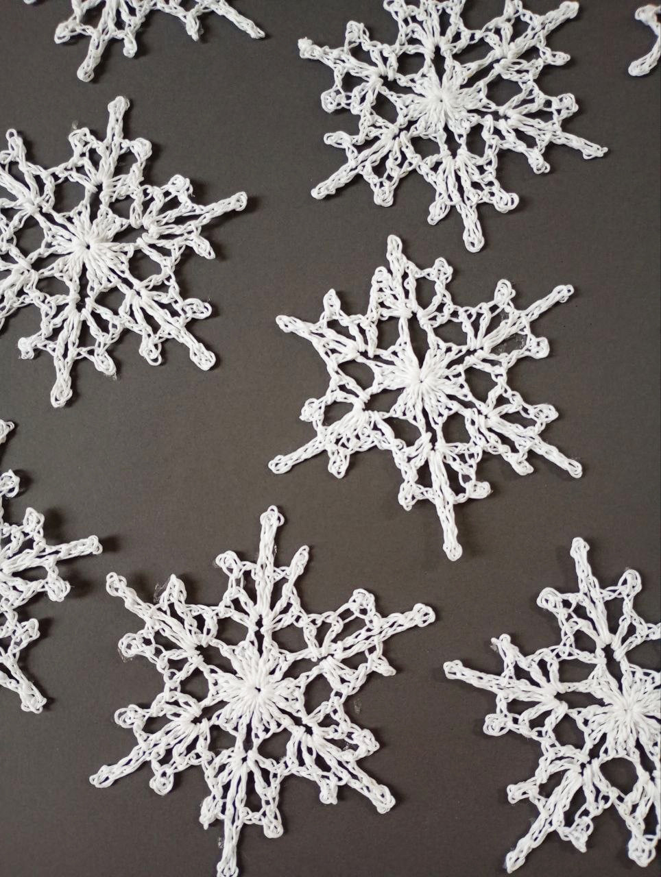 ❄️ №22 Набір в'язаних гачком сніжинок