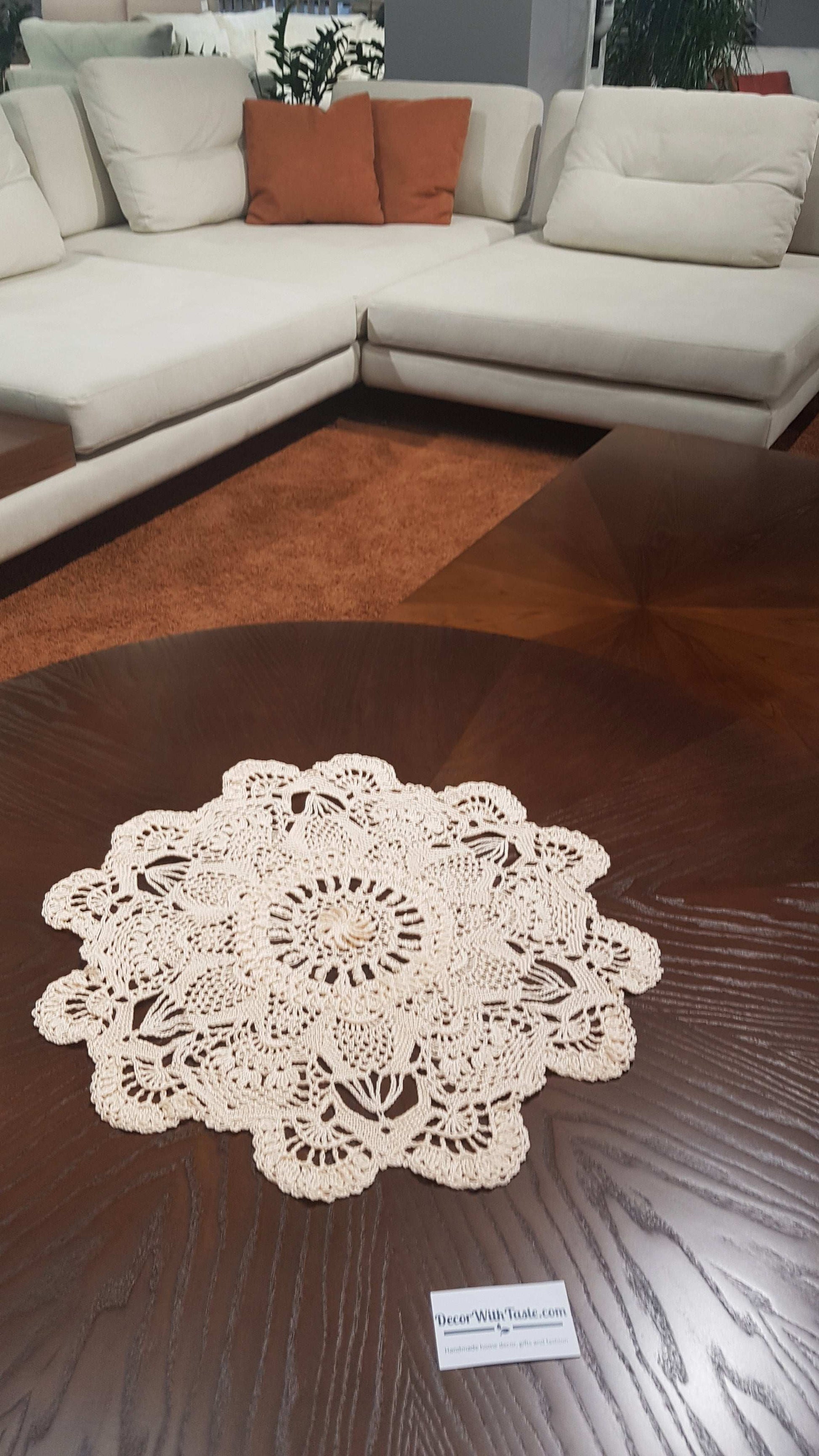 🍽️ N°10 Crochet Textured Doily - DecorWithTaste