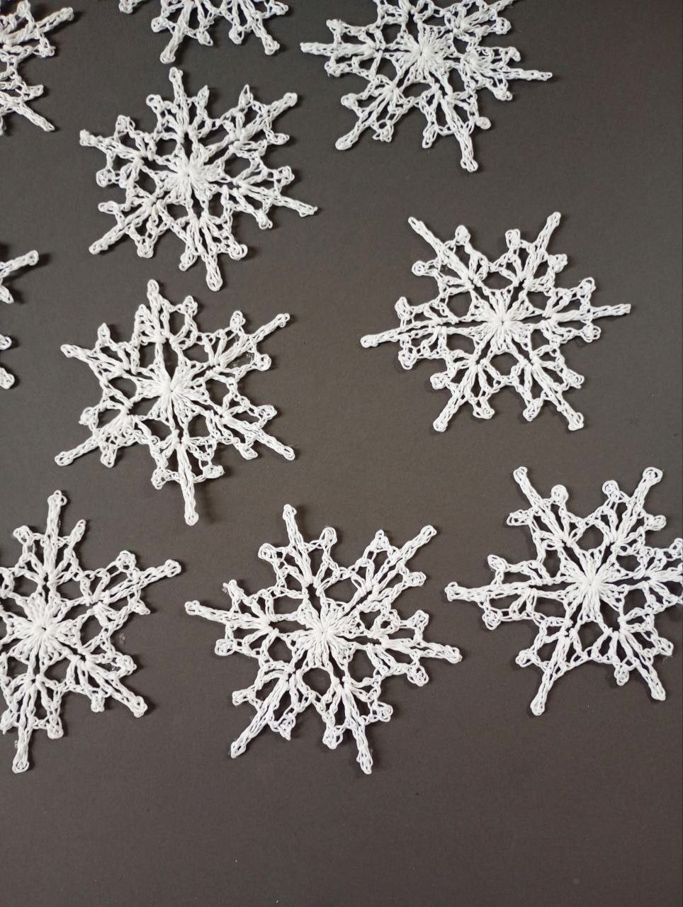 ❄️ №22 Набір в'язаних гачком сніжинок