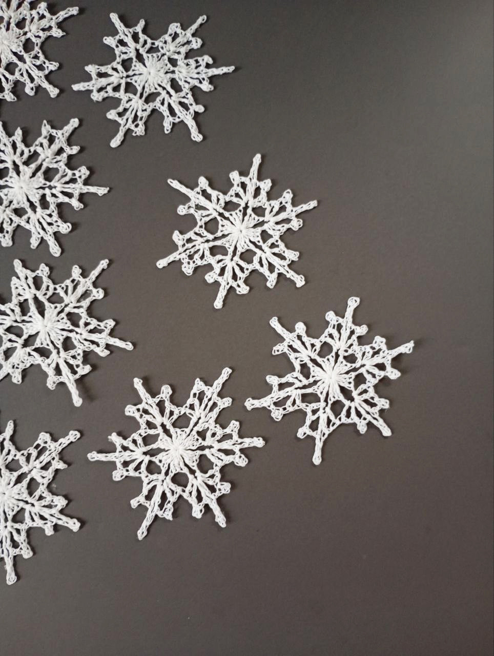 ❄️ №22 Набір в'язаних гачком сніжинок