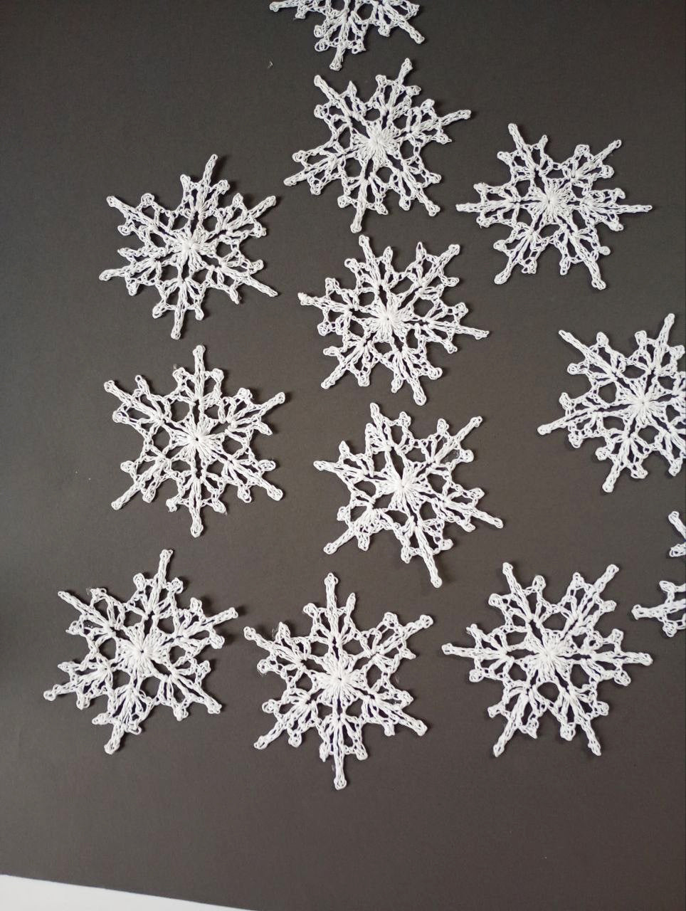 ❄️ №22 Набір в'язаних гачком сніжинок