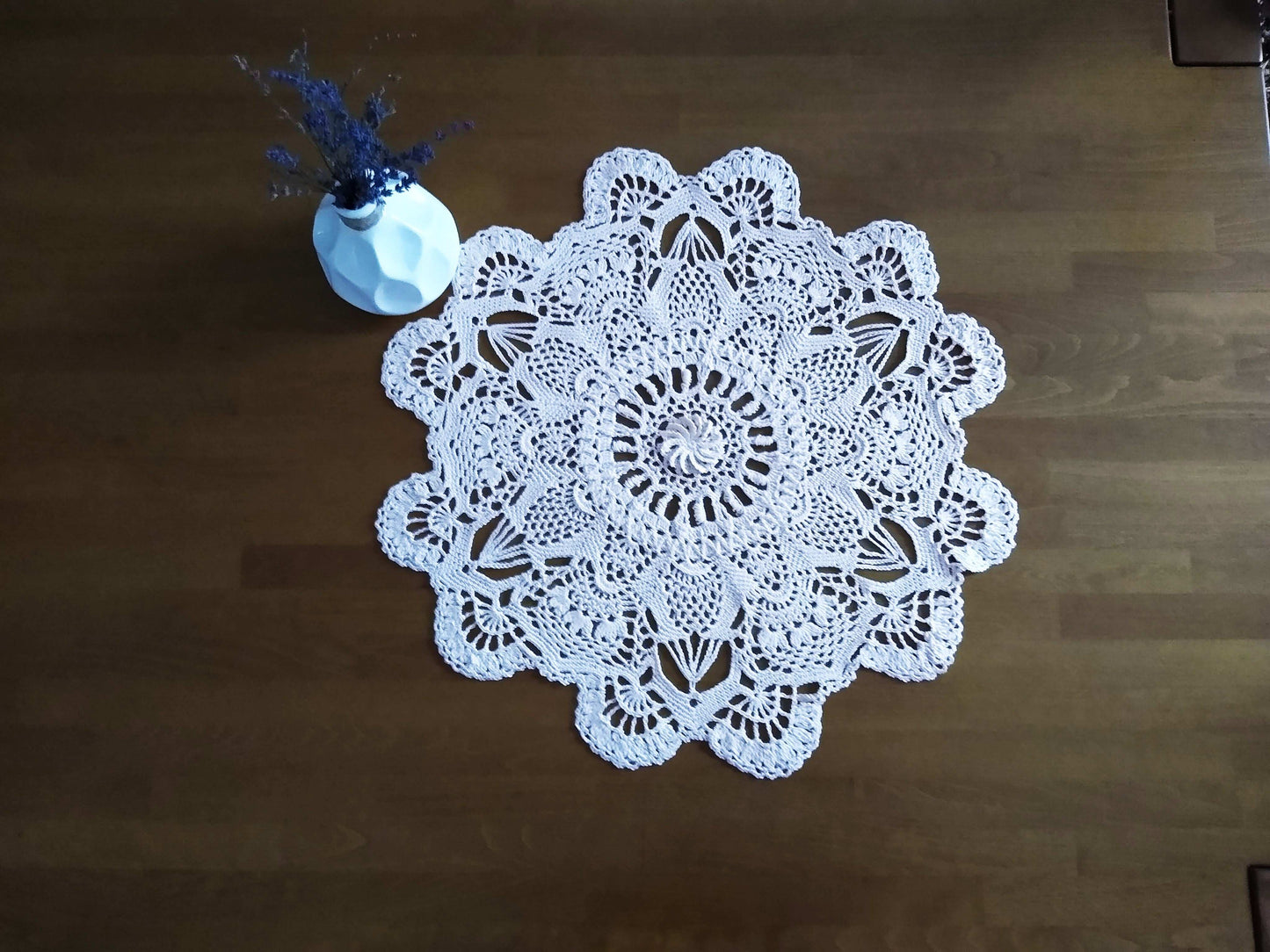 🍽️ N°10 Crochet Textured Doily - DecorWithTaste