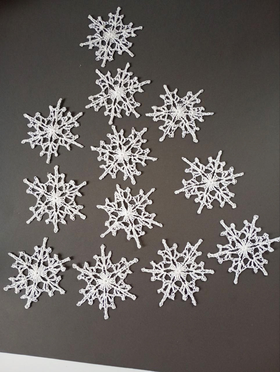 ❄️ №22 Набір в'язаних гачком сніжинок