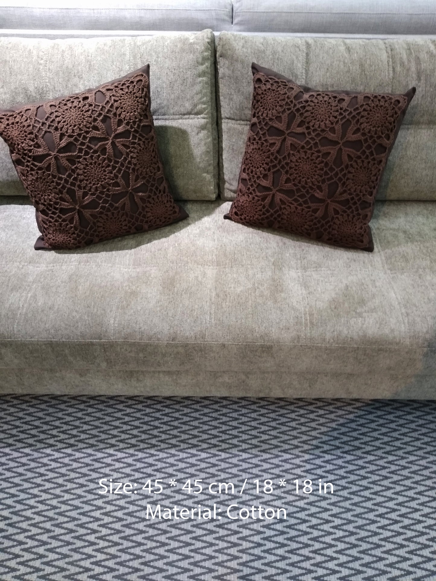 ⬜ N°128 Crochet Pillow Cover