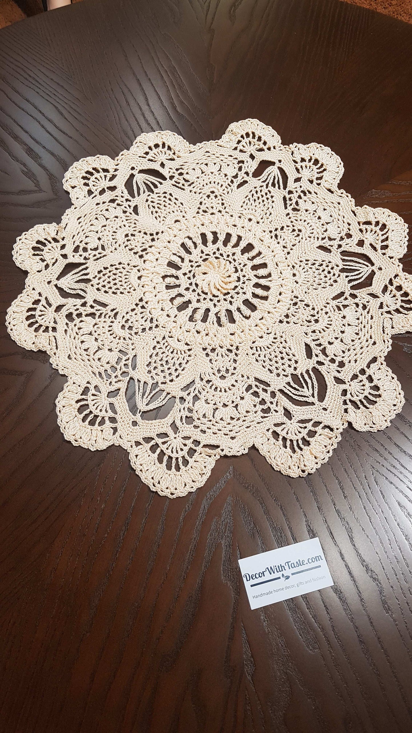 🍽️ N°10 Crochet Textured Doily - DecorWithTaste
