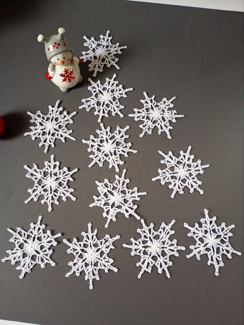 ❄️ №22 Набір в'язаних гачком сніжинок