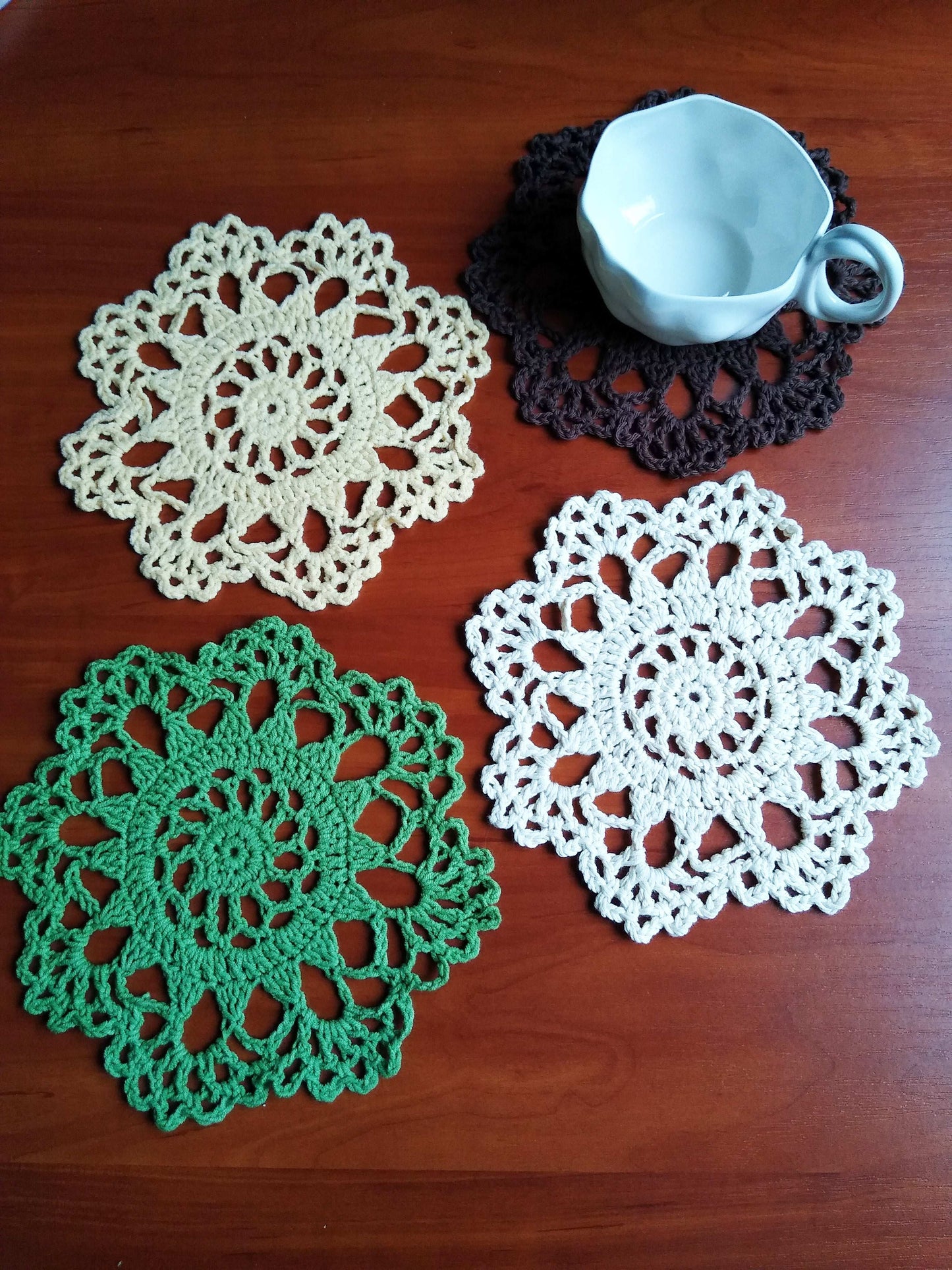 🍽️ N°36 Crochet Coasters - DecorWithTaste