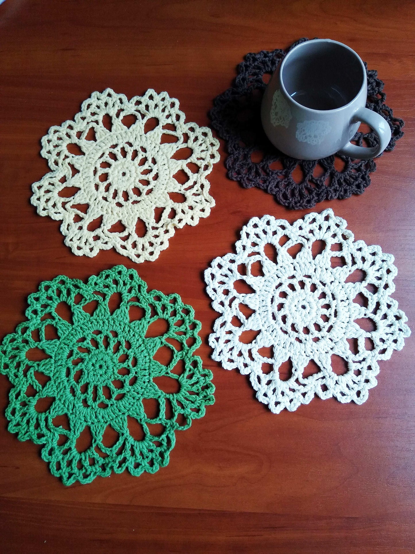 🍽️ N°36 Crochet Coasters - DecorWithTaste
