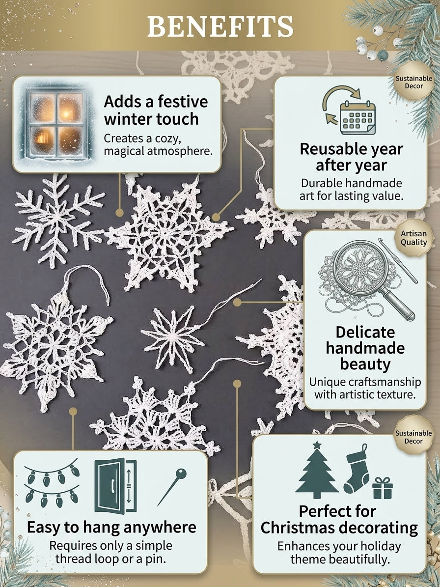 ❄️ N°130 Crochet Snowflake Set