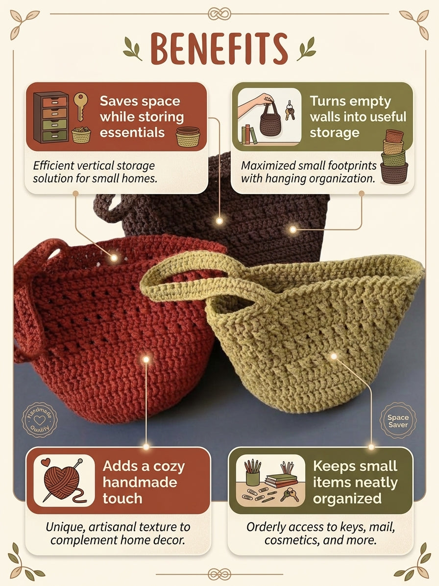 🧱 N°149 Crochet Wall Hanging Basket