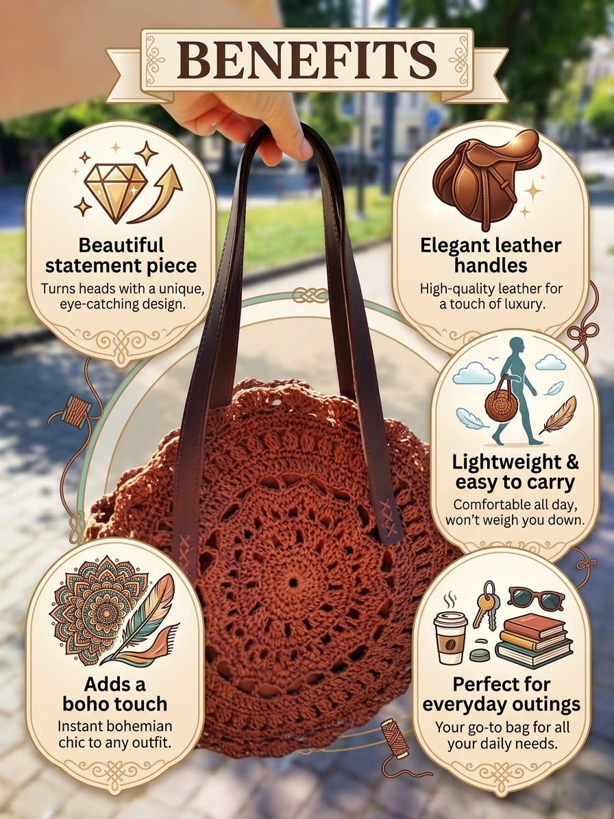 👝 N°96 Crochet Shoulder Bag
