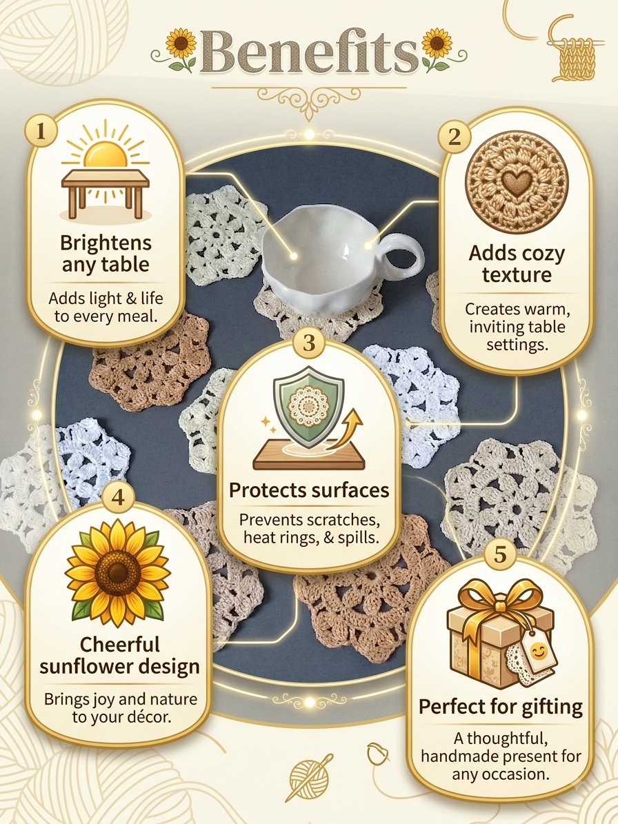 ☕ №10 В'язані гачком підставки