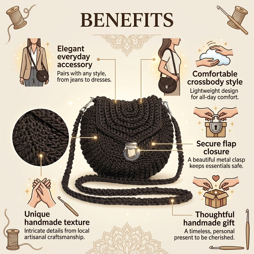 👝 N°28 Сrochet Cross Body Bag