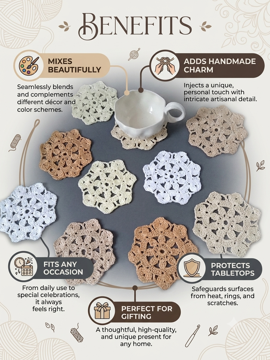 ☕ N°48 Crochet Coasters