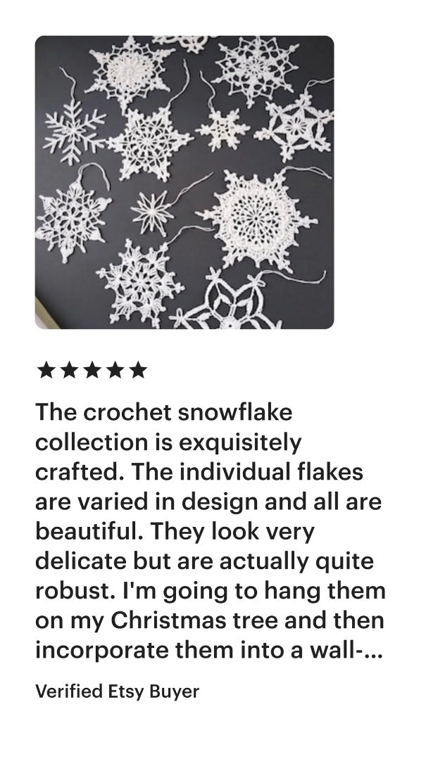 ❄️ N°130 Crochet Snowflake Set
